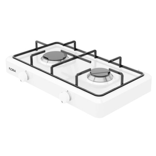 Zilan Διπλή ηλεκτρική εστία υγραερίου σε άσπρο χρώμα ZLN7129