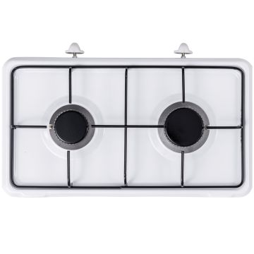 Zilan Διπλή ηλεκτρική εστία υγραερίου σε άσπρο χρώμα ZLN7129 - 