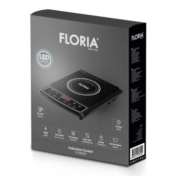 Zilan Μονή επαγωγική εστία σε μαύρο χρώμα με αυτόματα προγράμματα μαγειρέματος 1500W ZLN8092 - 