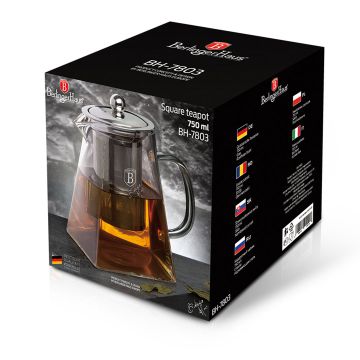 Γυάλινη Τσαγιέρα Με Ανοξείδωτο Φίλτρο 750ml Berlinger Haus BH-7803 - 