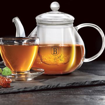 Γυάλινη Τσαγιέρα Με Γυάλινο Φίλτρο 1lit Berlinger Haus BH-7828A - 