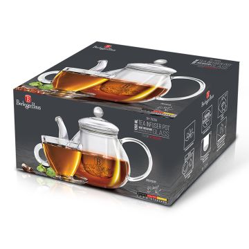 Γυάλινη Τσαγιέρα Με Γυάλινο Φίλτρο 1lit Berlinger Haus BH-7828A - 