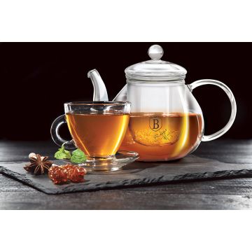 Γυάλινη Τσαγιέρα Με Γυάλινο Φίλτρο 1lit Berlinger Haus BH-7828A - 