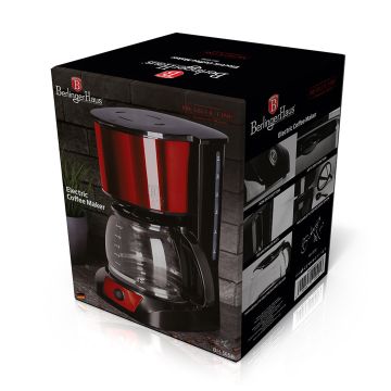 Berlinger Haus Καφετιέρα φίλτρου 1,5L Metallic Line, Burgundy Collection BH-9158 - 