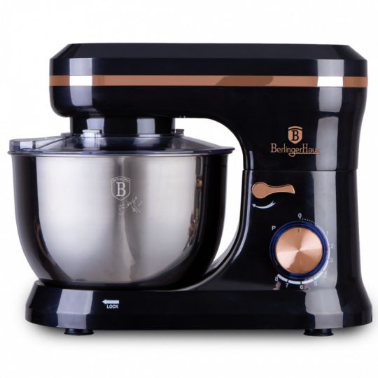 Berlinger Haus Επιτραπέζιο μίξερ - Κουζινομηχανή με κάδο 4.5lt από ανοξείδωτο ατσάλι 18/10 1000W Black Rose Collection BH-9458