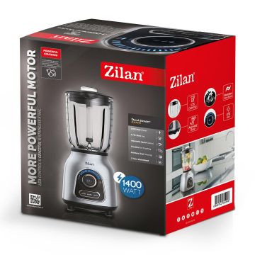 Zilan Μπλέντερ με γυάλινη κανάτα 1,75L 1400W ZLN5596 - 