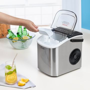 Παγομηχανή με Ημερήσια Παραγωγή 12-15kg ασημί ZILAN ZLN1177 - 