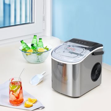 Παγομηχανή με Ημερήσια Παραγωγή 12-15kg ασημί ZILAN ZLN1177 - 