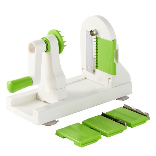 Herzberg Πολυκόφτης Λαχανικών με Ανοξείδωτες Λεπίδες για Σπαγγέτι λαχανικών και Potato Twisters HG-8030