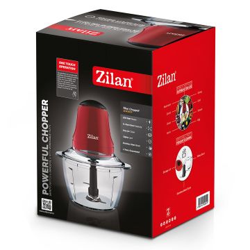 Zilan Πολυκόφτης-Multi 1L 200W με γυάλινο δοχείο και έξτρα καπάκι αποθήκευσης ZLN5619 - 