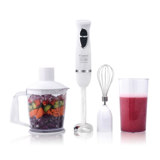 Ραβδομπλέντερ - μπίμερ, αναδευτήρας και πολυκόφτης 4 σε 1 600W Lexical LHB-1604-WHITE