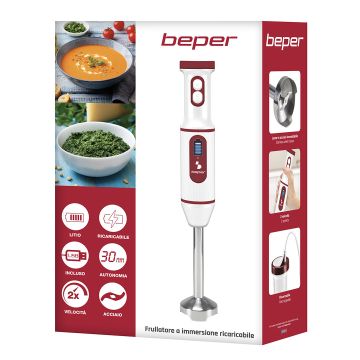 Beper P102FRU300 Φορητό Επαναφορτιζόμενο USB Ραβδομπλέντερ – Μπίμερ - 