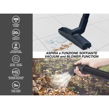 Ηλεκτρική Σκούπα Υγρών και Στερεών με σακούλα Beper P202ASP300 - 