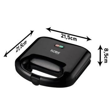 Τοστιέρα 2 θέσεων Zilan ZLN0829-BLK - 