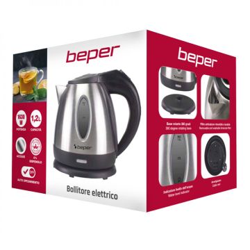 Beper Ανοξείδωτος Βραστήρας νερού 1.2L 1630W P101BOL001 - 