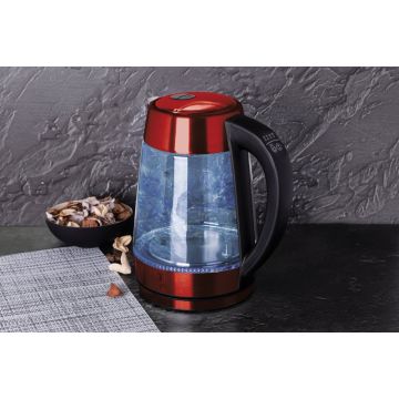 Berlinger Haus Γυάλινος Βραστήρας με Μέτρηση Θερμοκρασίας 1,7lt 2200W Max Burgundy Edition BH-9128 - 