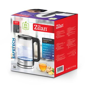 Zilan Γυάλινος Βραστήρας νερού με LED 1.7L 2200W ZLN1796 - 