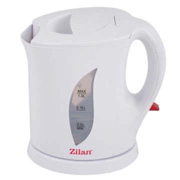 Zilan Ηλεκτρικός Βραστήρας νερού 1L 1650W σε άσπρο χρώμα ZLN8489 Zilan Ηλεκτρικός Βραστήρας νερού 1L 1650W σε άσπρο χρώμα ZLN8489