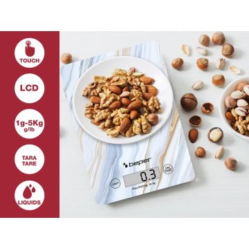 Ψηφιακή Ζυγαριά Κουζίνας Ακριβείας έως 5Kg Beper P102BIL001 - 