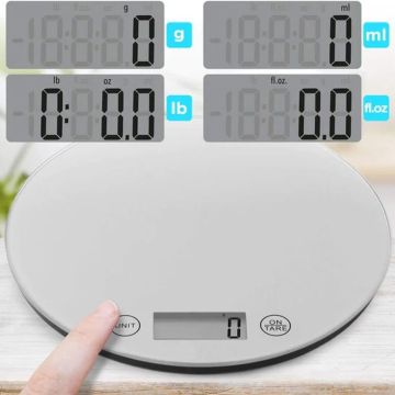 Royalty Line Ψηφιακή Ζυγαριά Κουζίνας Ακριβείας έως 5Kg σε λευκό χρώμα RL-KS3 - 