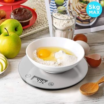 Royalty Line Ψηφιακή Ζυγαριά Κουζίνας Ακριβείας έως 5Kg σε λευκό χρώμα RL-KS3 - 