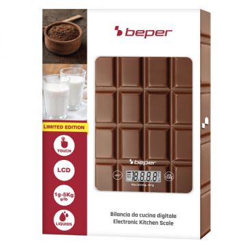 Ψηφιακή Ζυγαριά Κουζίνας Ακριβείας έως 5Kg σε σχήμα σοκολάτας Beper P102BIL002 - 