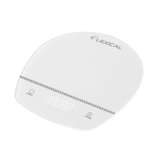 Ψηφιακή Ζυγαριά Κουζίνας Ακριβείας έως 5Kg Λευκή Lexical LKS-4301-WHITE