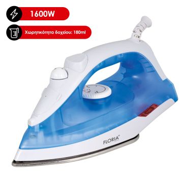 Zilan Σίδερο Ατμού με κεραμική πλάκα 1600W σε μπλε χρώμα ZLN2892 - 