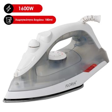 Zilan Σίδερο Ατμού με κεραμική πλάκα 1600W σε γκρι χρώμα ZLN2878 - 