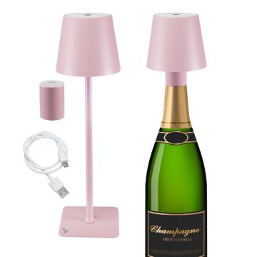 Επιτραπέζιο Επαναφορτιζόμενο Φωτιστικό LED σε ροζ χρώμα Beper P201UTP125 - 