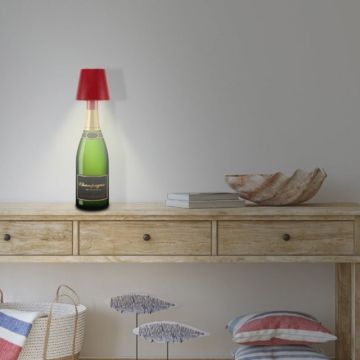 Επιτραπέζιο Επαναφορτιζόμενο Φωτιστικό LED σε κόκκινο χρώμα Beper P201UTP114 - 