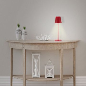 Επιτραπέζιο Επαναφορτιζόμενο Φωτιστικό LED σε κόκκινο χρώμα Beper P201UTP114 - 