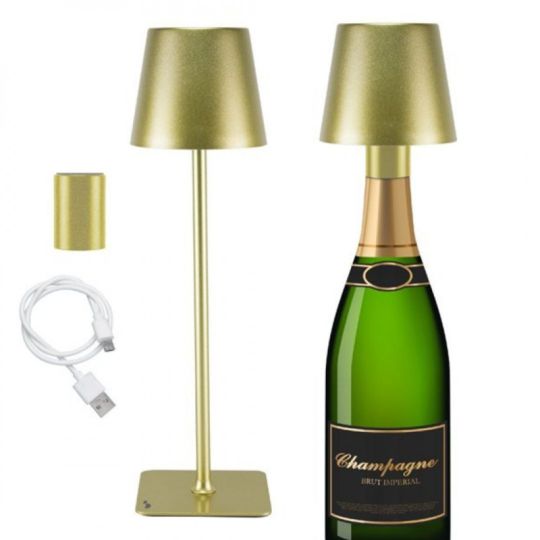 Επιτραπέζιο Επαναφορτιζόμενο Φωτιστικό LED σε χρυσό χρώμα Beper P201UTP116