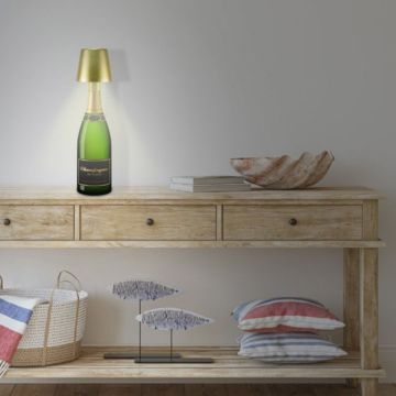 Επιτραπέζιο Επαναφορτιζόμενο Φωτιστικό LED σε χρυσό χρώμα Beper P201UTP116 - 