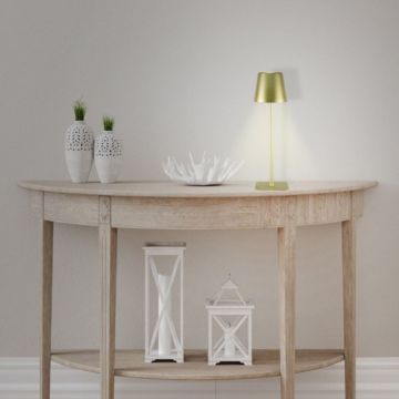 Επιτραπέζιο Επαναφορτιζόμενο Φωτιστικό LED σε χρυσό χρώμα Beper P201UTP116 - 