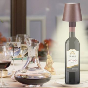 Επιτραπέζιο Επαναφορτιζόμενο Φωτιστικό LED σε καφέ χρώμα Beper P201UTP120 - 