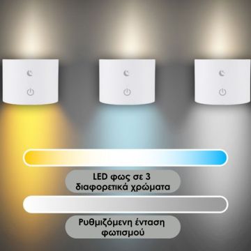 Επαναφορτιζόμενο Φωτιστικό LED διπλής κατεύθυνσης, Lumini, Beper P201UTP303 - 