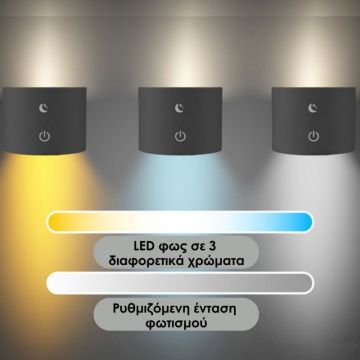 Επαναφορτιζόμενο Φωτιστικό LED διπλής κατεύθυνσης, Lumini, Beper P201UTP304 - 