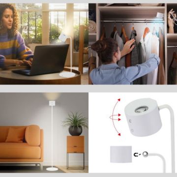 Επαναφορτιζόμενο Φωτιστικό δαπέδου LED διπλής κατεύθυνσης, Lumi, Beper P201UTP305 - 