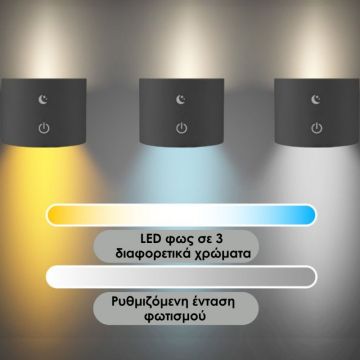 Επαναφορτιζόμενο Φωτιστικό δαπέδου LED διπλής κατεύθυνσης, Lumi, Beper P201UTP306 - 