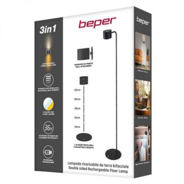 Επαναφορτιζόμενο Φωτιστικό δαπέδου LED διπλής κατεύθυνσης, Lumi, Beper P201UTP306 - 