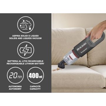 Ασύρματο Σκουπάκι χειρός, για υγρά και στερεά, Beper P202ASP401 - 