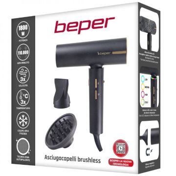 Σεσουάρ μαλλιών 1800W με φυσούνα Beper P301ASC010 - 