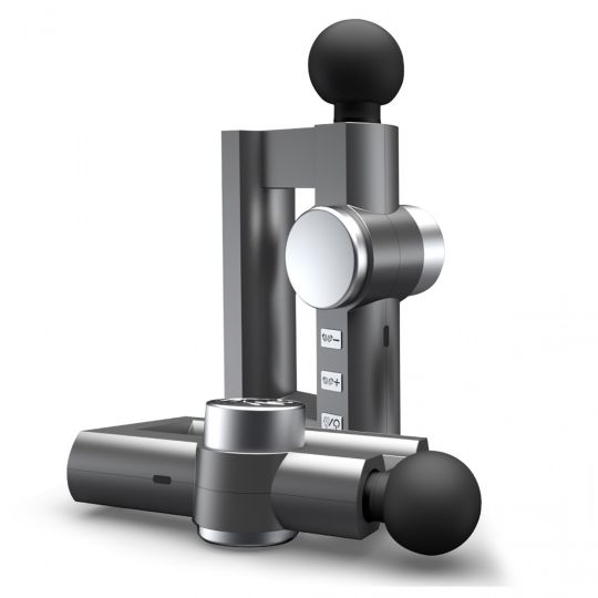 Cenocco Θερμαινόμενο πιστόλι μασάζ για ανακούφιση των μυϊκών πόνων με 4 κεφαλές και οθόνη CC-9112-BLK