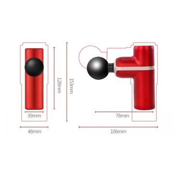 Cenocco Μίνι πιστόλι μασάζ για τα Πόδια, το Σώμα & τα Χέρια με Δόνηση CC-9114-RED - 