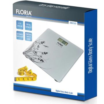 Zilan Ψηφιακή Γυάλινη Ζυγαριά Μπάνιου Γκρι ZLN7680-SILVER - 