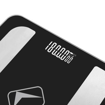 Lexical Γυάλινη ηλεκτρονική ζυγαριά μπάνιου με λιπομέτρηση +Eφαρμογη BT LBS-4370 - 