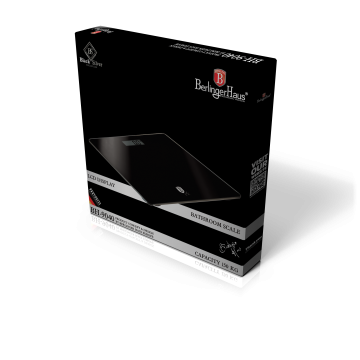 Ψηφιακή Ζυγαριά Μπάνιου Μαύρη Max 150Kg - 