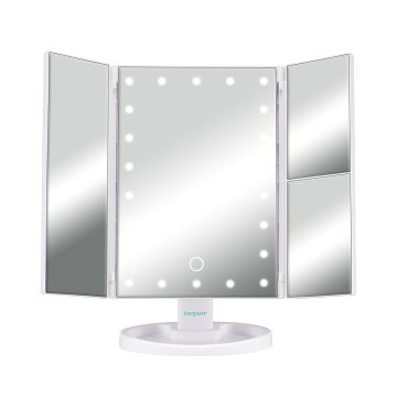 Beper Καθρέφτης Μπαταρίας Τριπλής Επιφάνειας με Μεγέθυνση και Φωτισμό LED P302VIS050