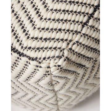 Μάλλινο Πλεκτό Χειροποίητο Μακραμέ Πούφ Sashie 40x40x40cm 40x40x40cm - 